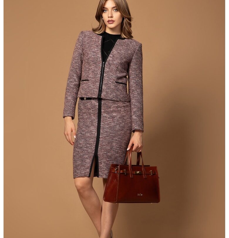 Къса жилетка с цип - от смес от вълна DiKa