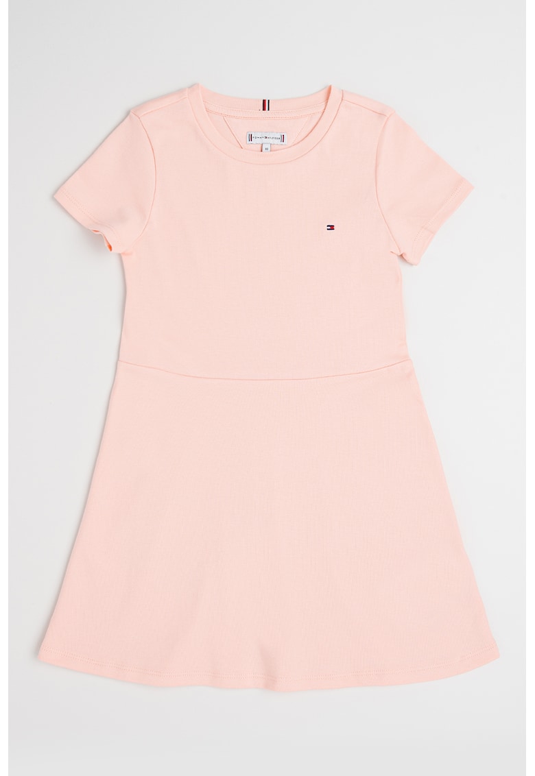 Къса памучна рокля - Светлорозов Tommy Hilfiger