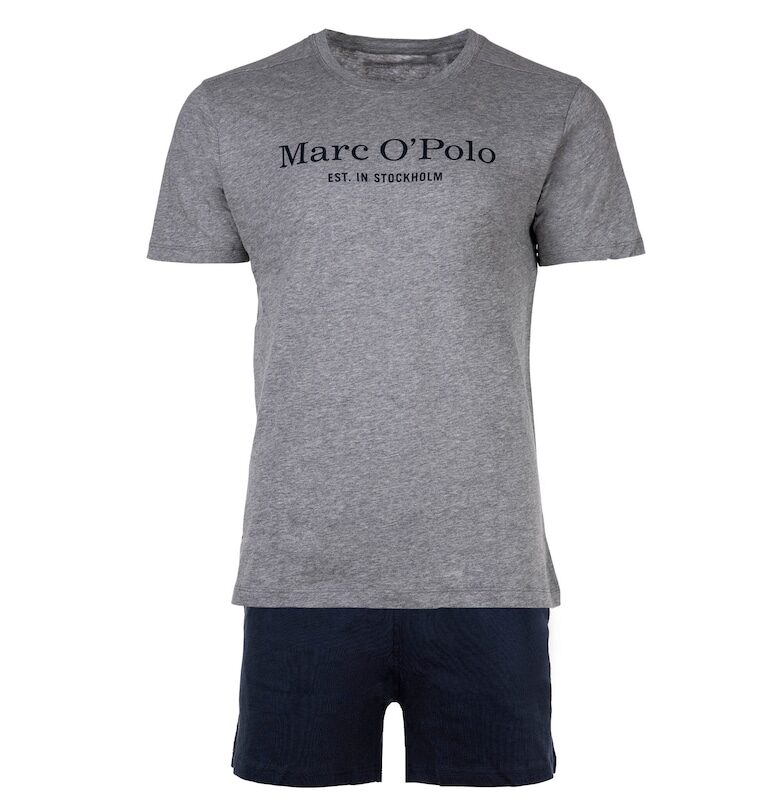 Къса пижама с лога - Сив/Тъмносин Marc OPolo