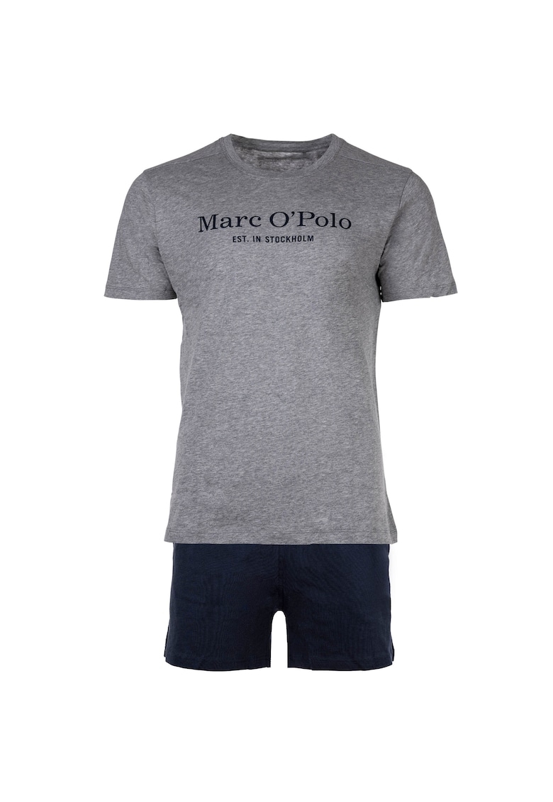 Къса пижама с лога - Сив/Тъмносин Marc OPolo