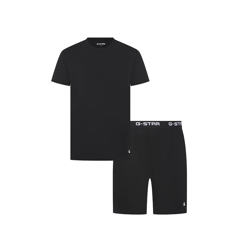 Къса пижама с лого - Черен G-Star RAW