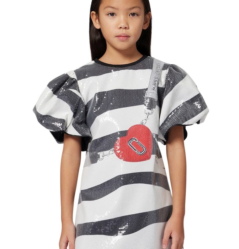 Къса права рокля - Бял/Черен Marc Jacobs