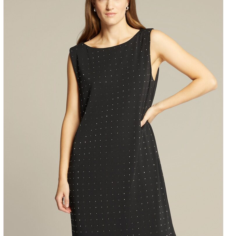 Къса права рокля - Черен ELENA MIRO