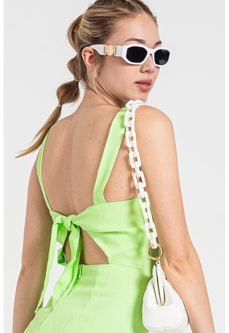 Къса права рокля с отвор на гърба - Лайм зелено ARMANI EXCHANGE