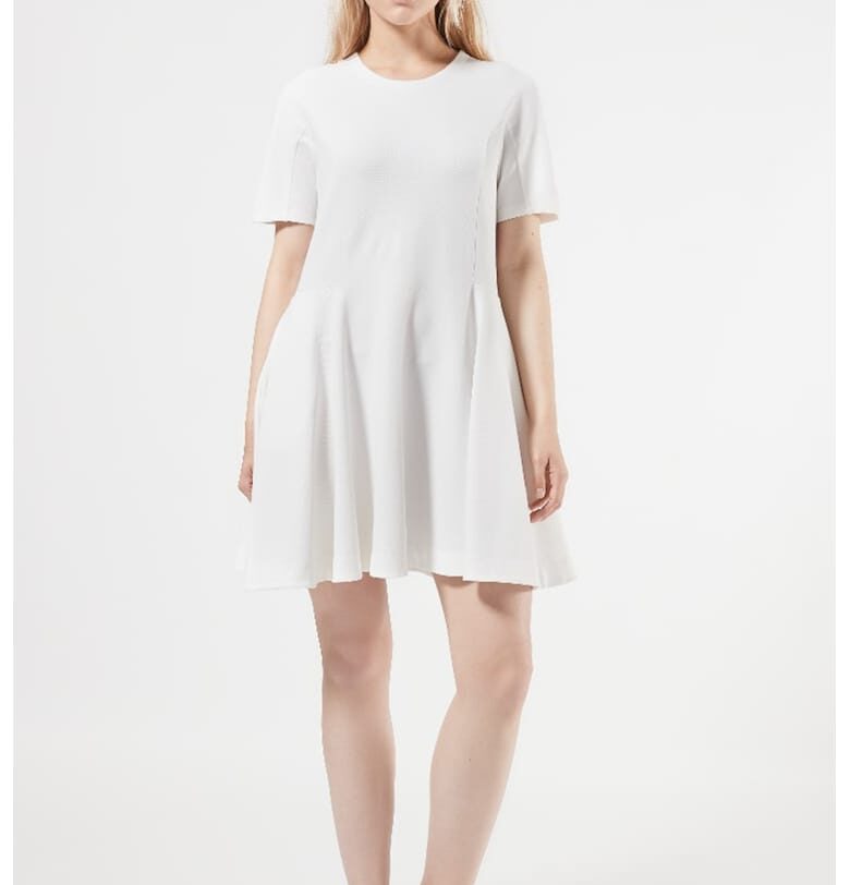 Къса разкроена рокля Funda - Бял HELENE GALWAS