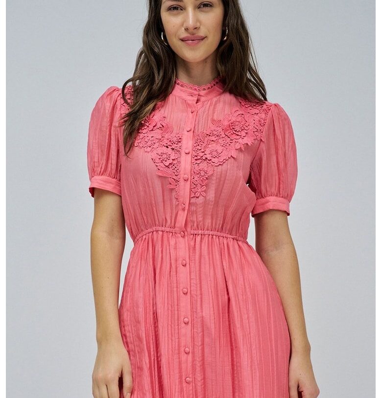 Къса разкроена рокля - Пастелнорозов Salsa Jeans