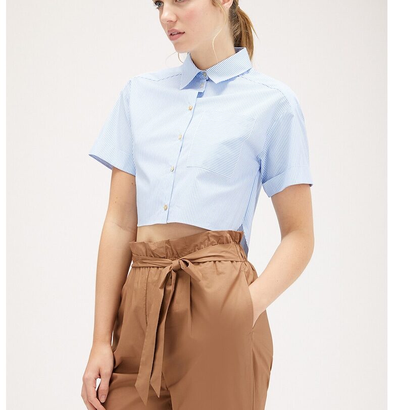 Къса раирана риза с къси ръкави Motivi