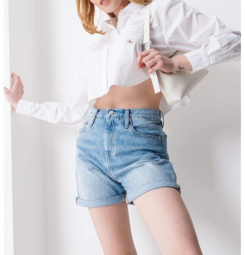 Къса риза с джоб - Бял CALVIN KLEIN JEANS