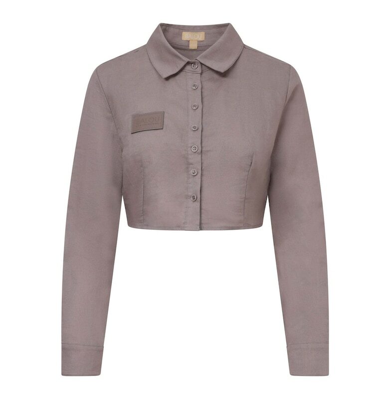 Къса риза с дълги ръкави - Сив BALOU