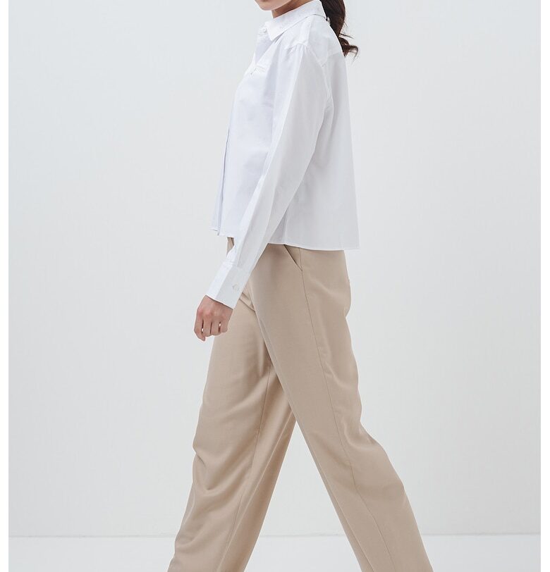 Къса риза с памук - Бял ARMANI EXCHANGE