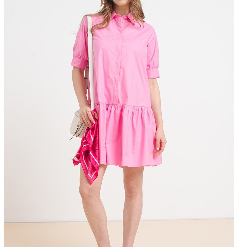 Къса рокля Ebert с набирания - Розово Marella