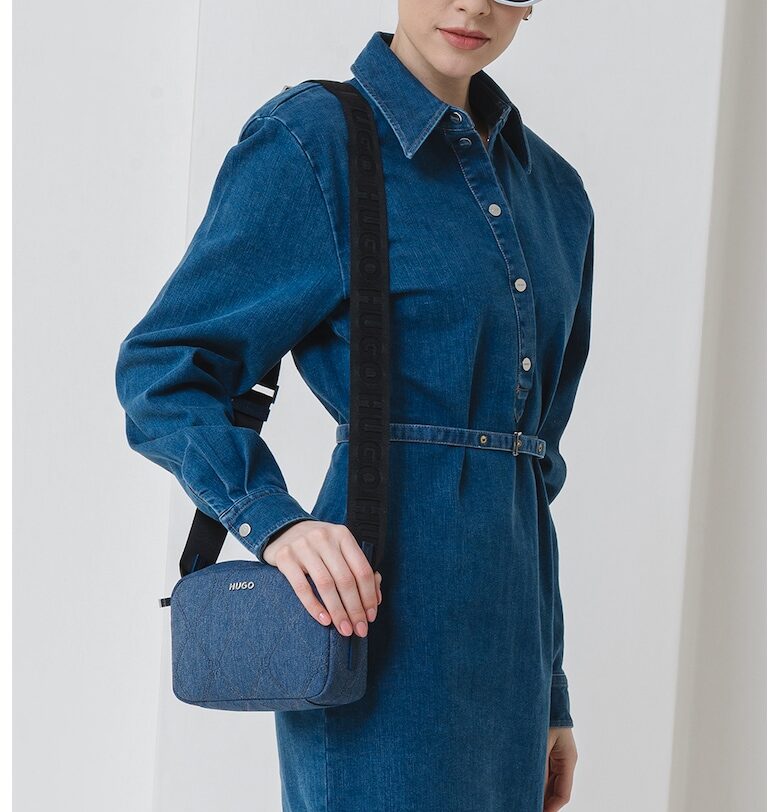 Къса рокля Konema от деним - Тъмносин HUGO