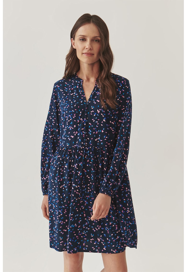 Къса рокля Strakmi с графика - Пастелнорозов/Светлосин/Тъмносин Tatuum