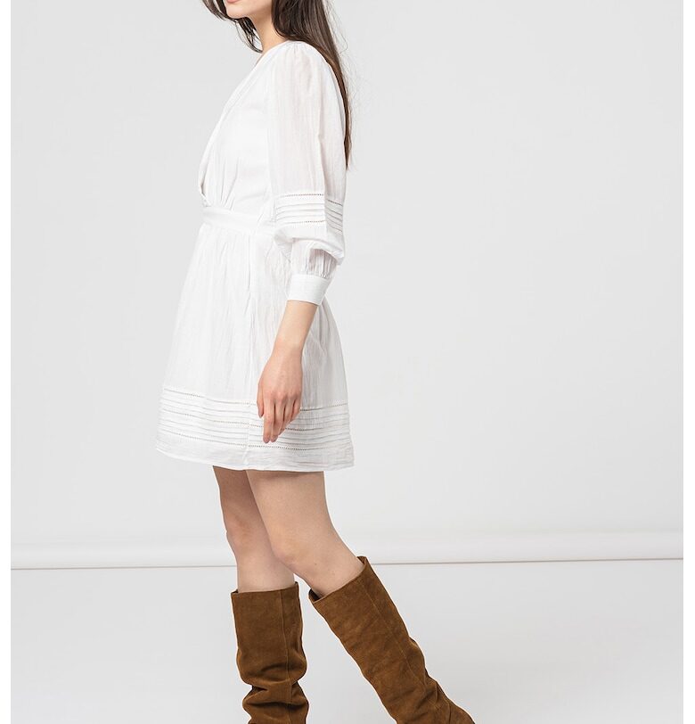 Къса рокля Susi с шпиц - Мръснобял Pepe Jeans London