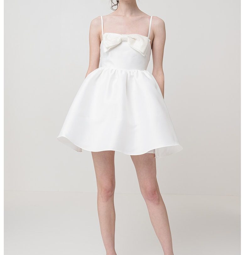 Къса рокля - Бял SELF-PORTRAIT