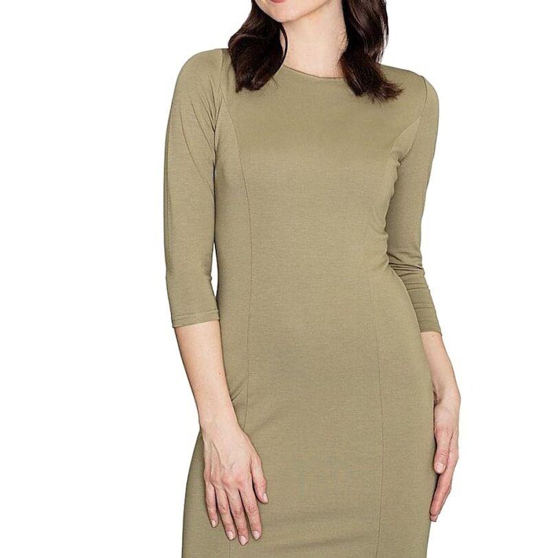 Къса рокля - Ленитиф - Вискоза/Полиестер - Зелена Lenitif