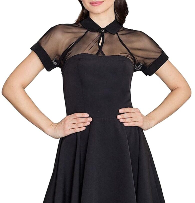 Къса рокля - Ленитиф - Полиестер/Еластан - Черна Lenitif