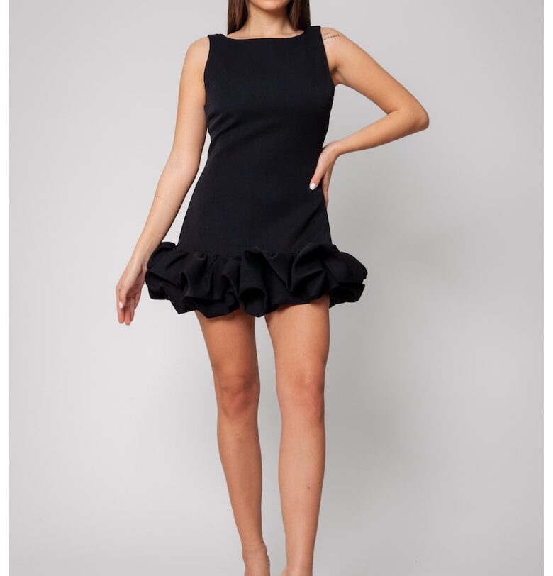 Къса рокля Черна 14598 - Черен uFIT