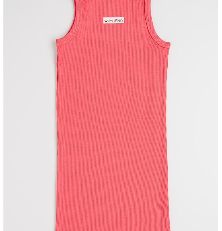 Къса рокля без ръкави - Светлорозов CALVIN KLEIN