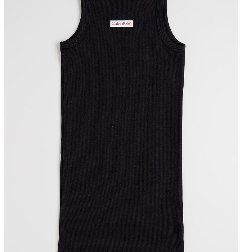 Къса рокля без ръкави - Черен CALVIN KLEIN