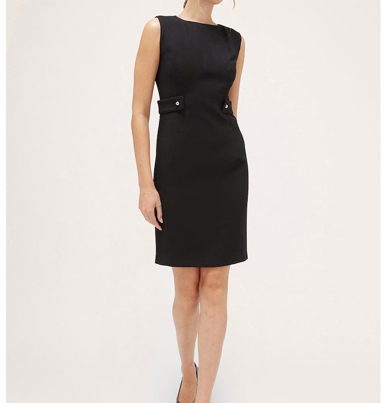 Къса рокля без ръкави - Черен Motivi