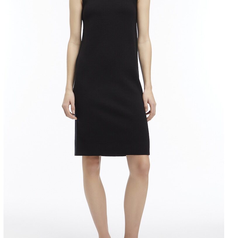 Къса рокля без ръкави с вълна - Черен CALVIN KLEIN