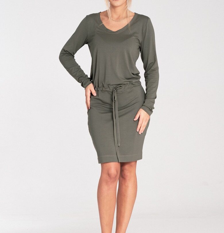 Къса рокля -  зелена - вискоза Figl