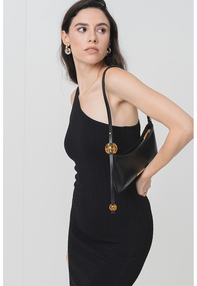 Къса рокля с голо рамо - Черен GUESS