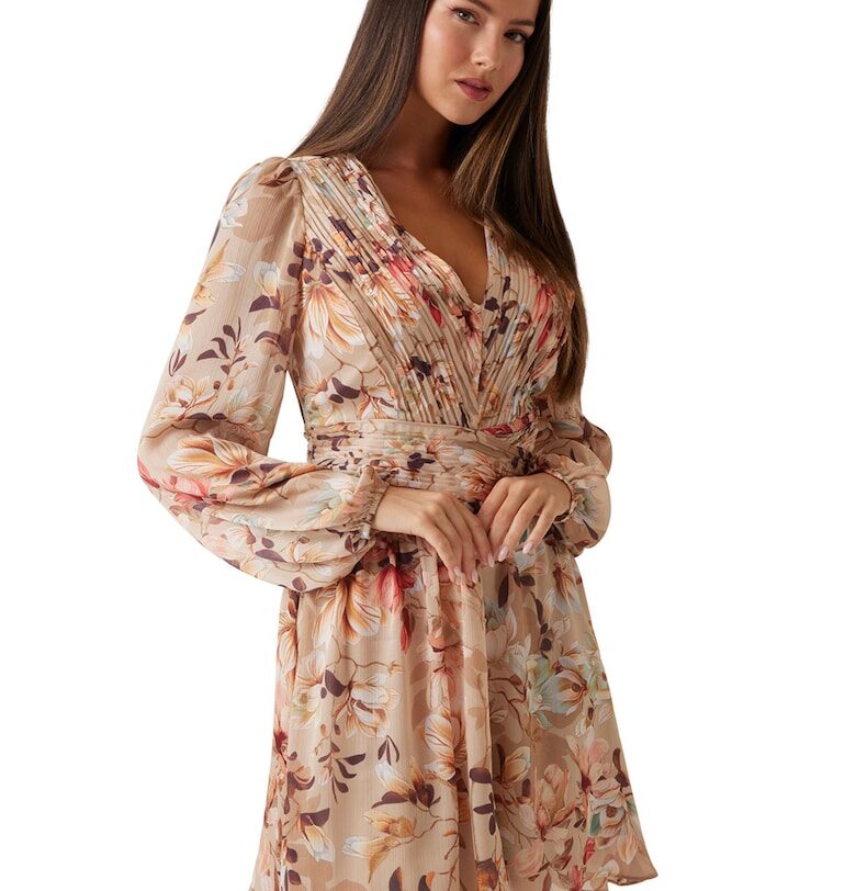 Къса рокля с десен GUESS