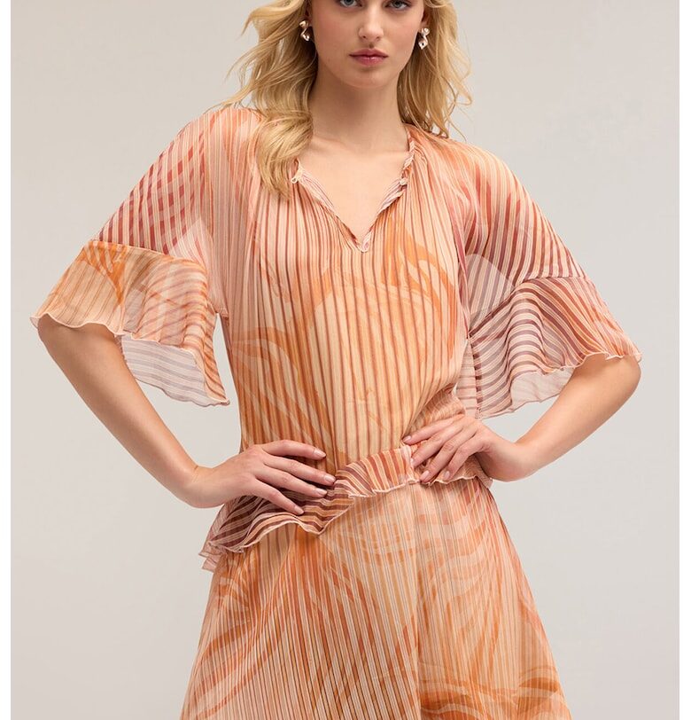 Къса рокля с дипли - Мандарина Motivi