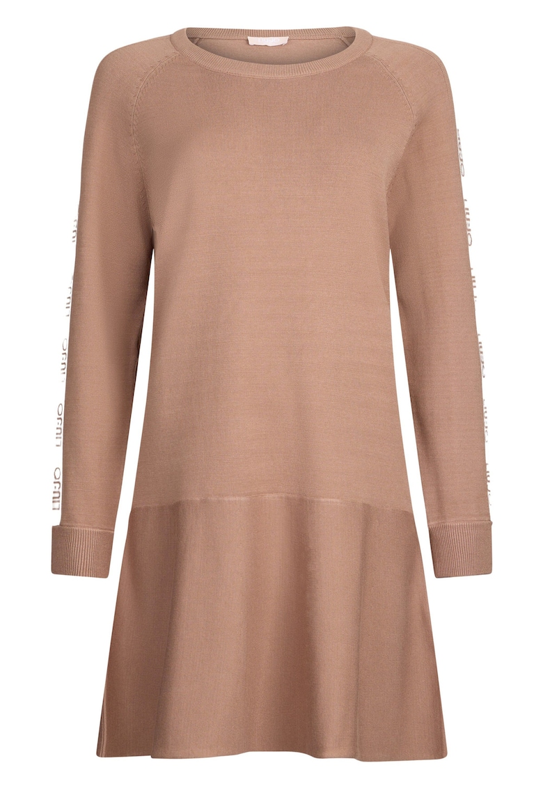 Къса рокля с дълги ръкави - Бежов Liu Jo