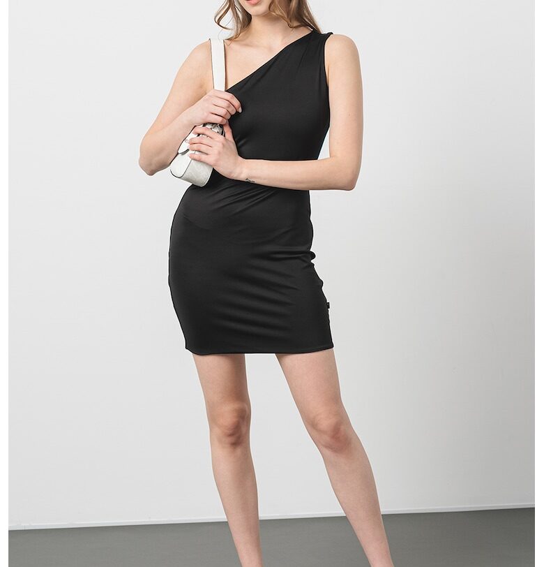 Къса рокля с едно рамо - Черен Tommy Jeans