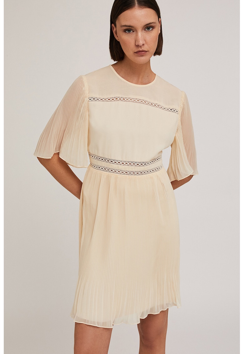 Къса рокля с набирания - Крем Motivi