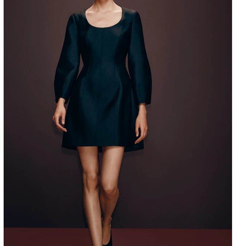 Къса рокля с овално деколте - Черен Marks  Spencer