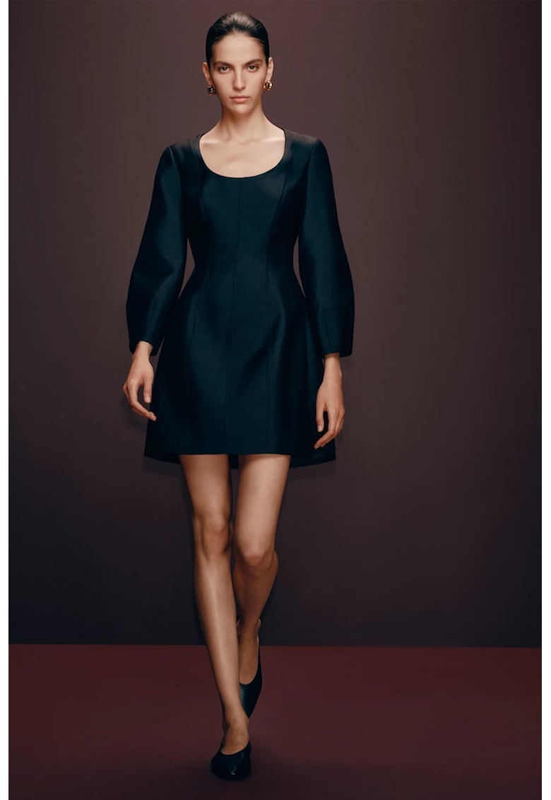 Къса рокля с овално деколте - Черен Marks Spencer