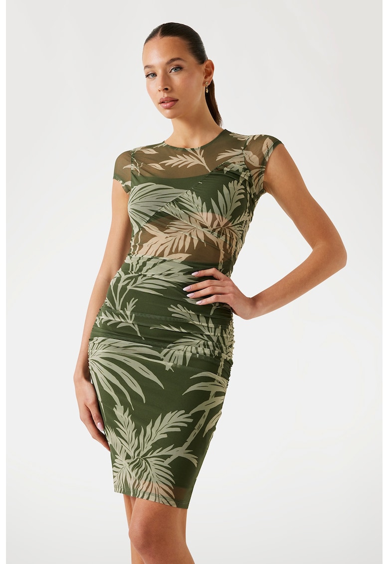 Къса рокля с полупрозрачни панели GUESS