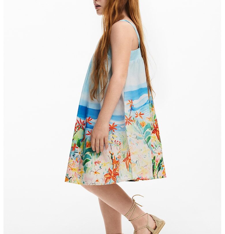 Къса рокля с флорална шарка - Многоцветен DESIGUAL