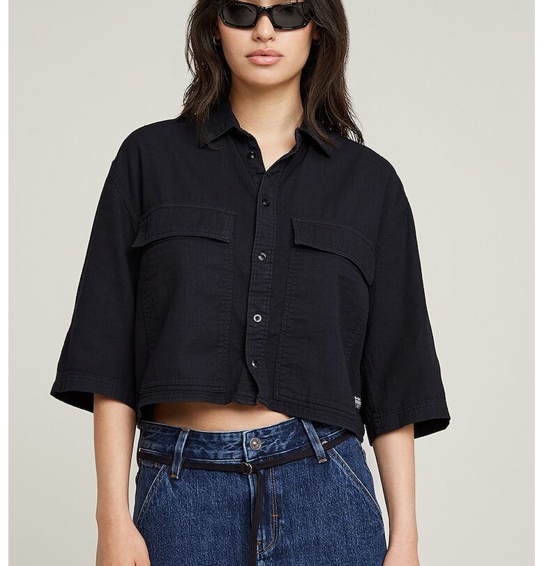 Къса свободна риза - Черен G-STAR