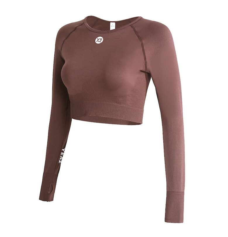 Къса спортна блуза Legend - Бежов YEAZ