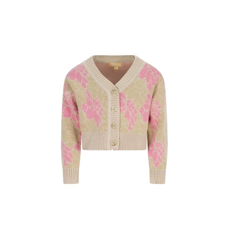 Къса флорална жилетка - Розово BALOU