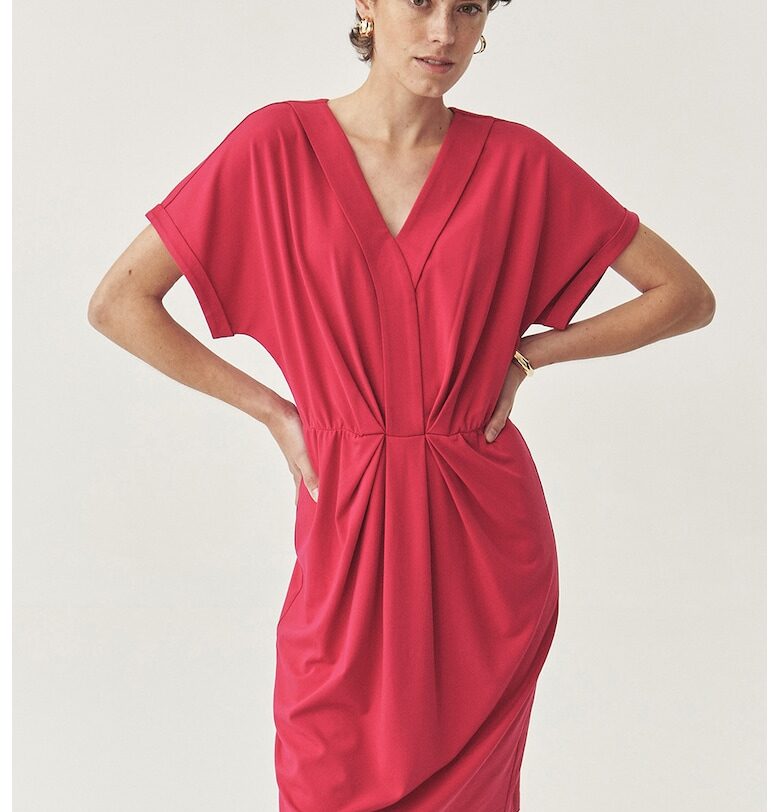 Къса шпиц рокля - Червен Tatuum