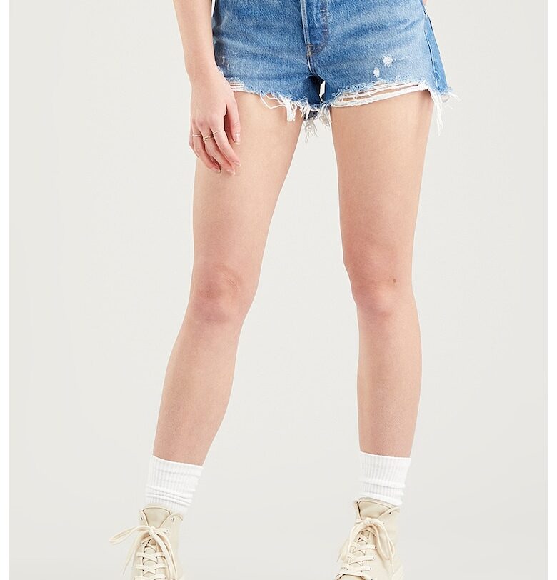 Къси дънки 501® с висока талия - Син Levis