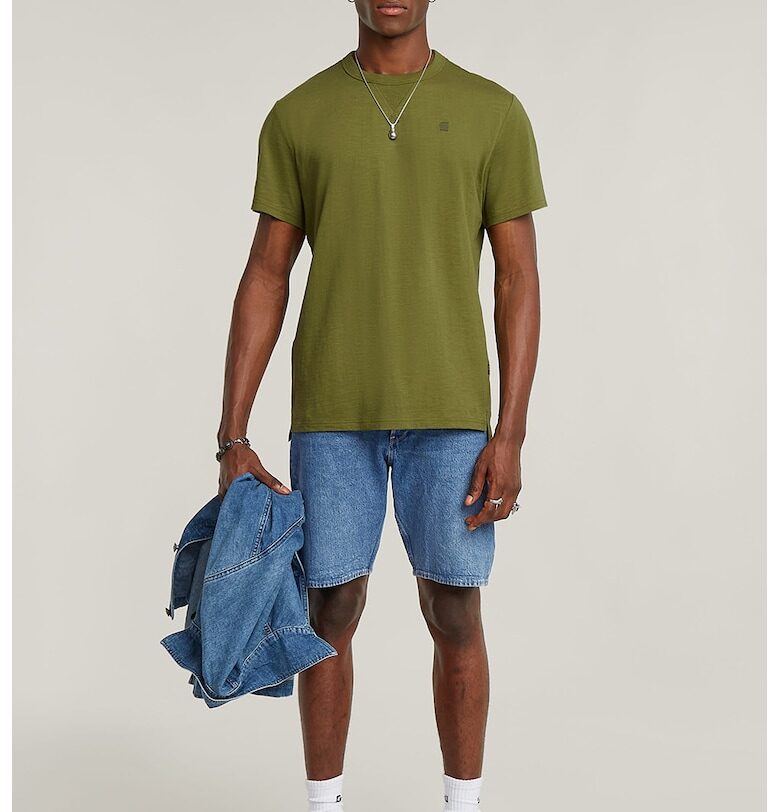 Къси дънки Dakota със захабен ефект - Син G-STAR