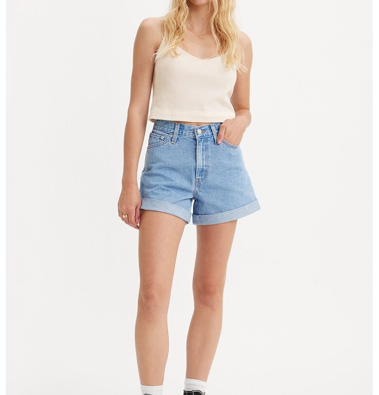 Къси дънки - Светлосин Levis