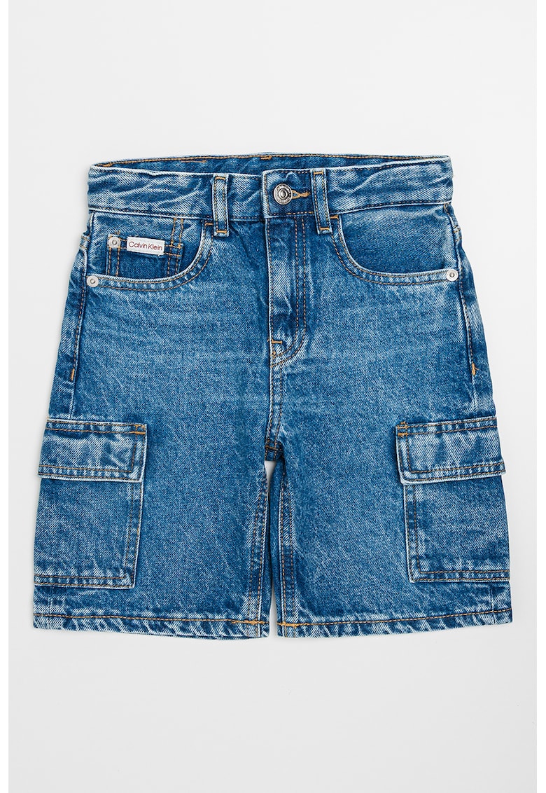 Къси дънки карго - Петролно синьо CALVIN KLEIN