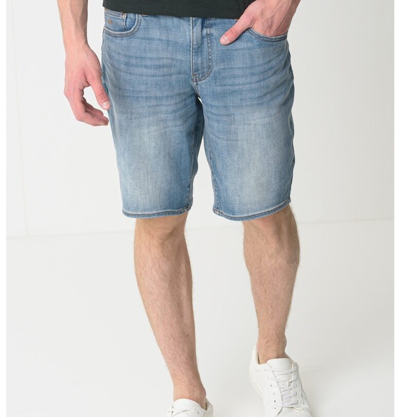 Къси дънки с 5 джоба - Светлосин меланж ARMANI EXCHANGE