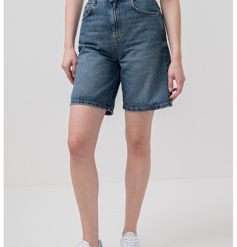 Къси дънки с висока талия - Тъмносин Marella