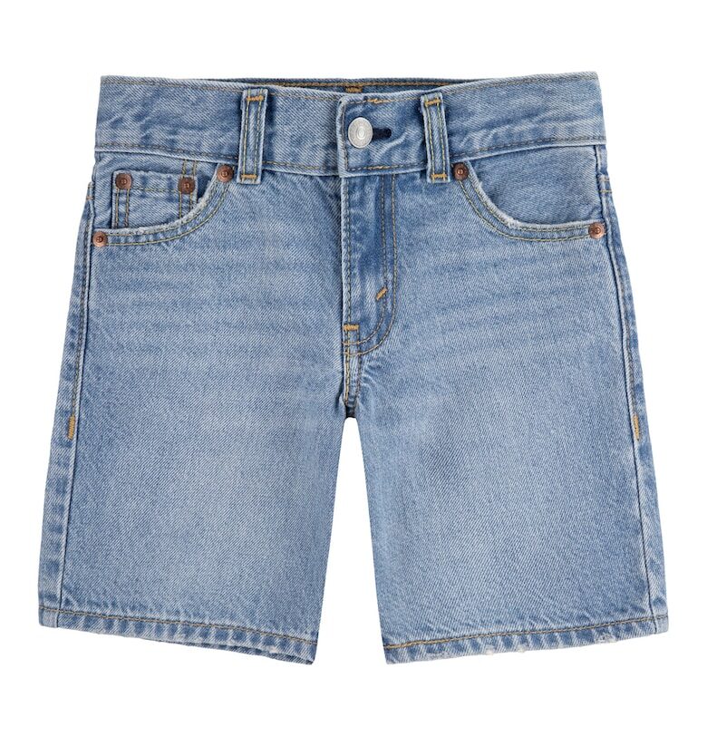 Къси дънки със захабен ефект - Прашно синьо Levis