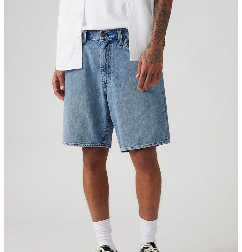 Къси дънки със свободна кройка - Син Levis