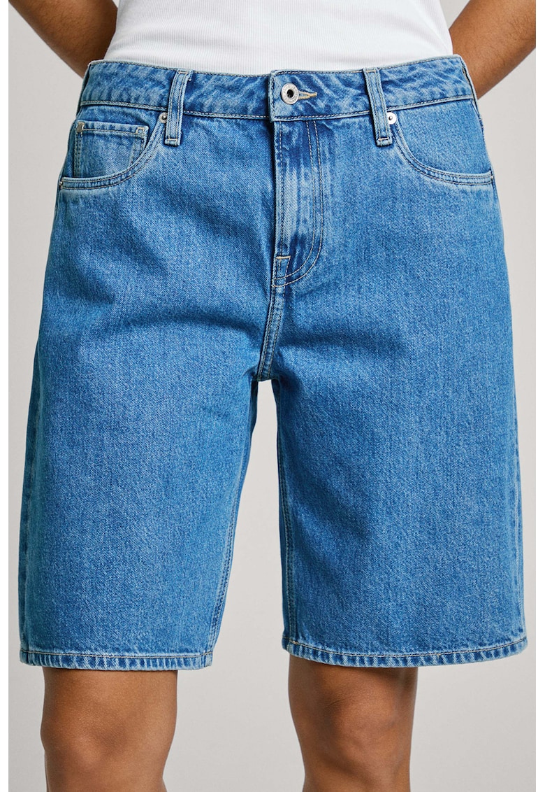 Къси дънки със средна талия - Небесносин Pepe Jeans London